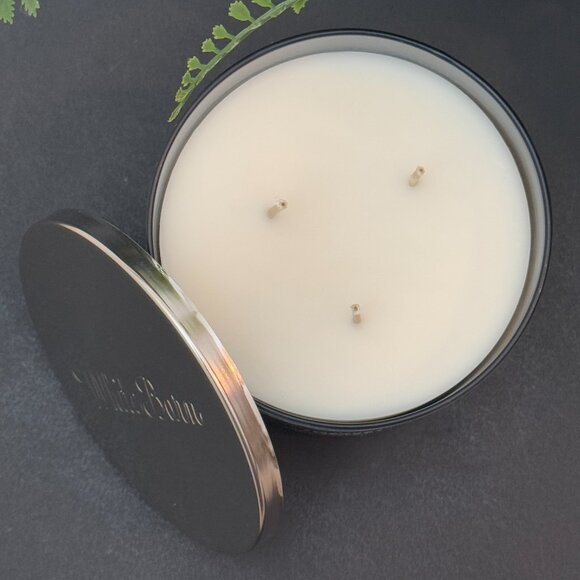 BBW Bergamot Waters White Barn Bath & Body Works 3 Wick Candle - Picture 6 of 10